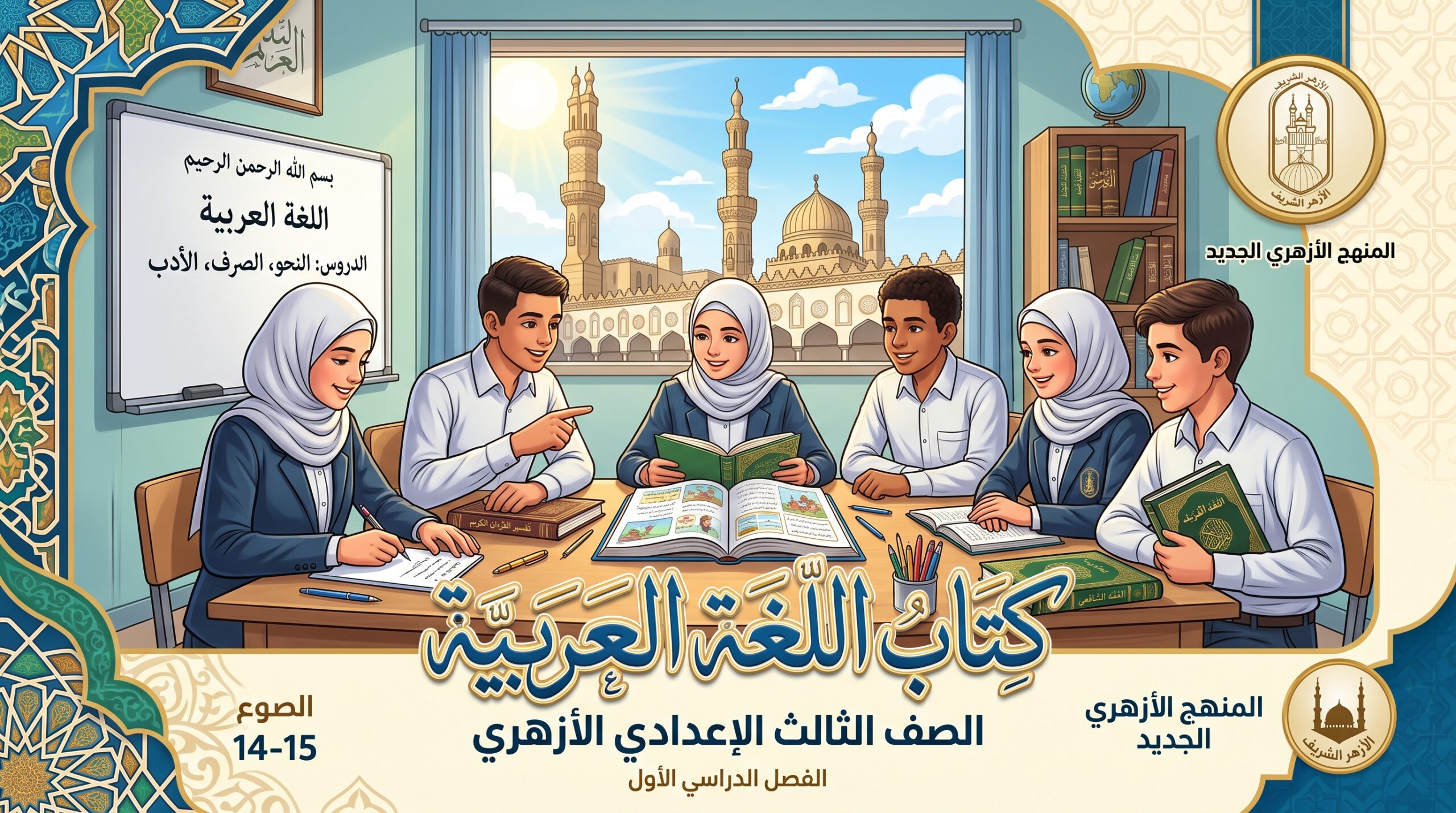 اللغة العربية للصف الثالث الإعدادى أزهر